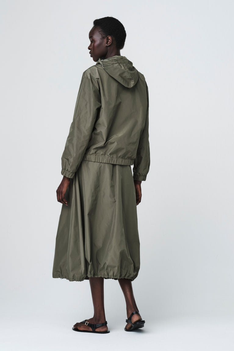 Allegra taffeta mix skirt | Army