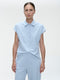 Wilma structure tech jersey blouse | Light Blue