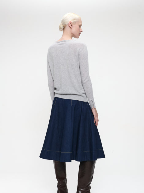 Pullover Cashmere blend 2480 | Light Grey