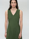 Ria WS stretch technical jersey dress | Oliva green