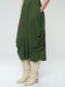 Ria WS stretch technical jersey dress | Oliva green