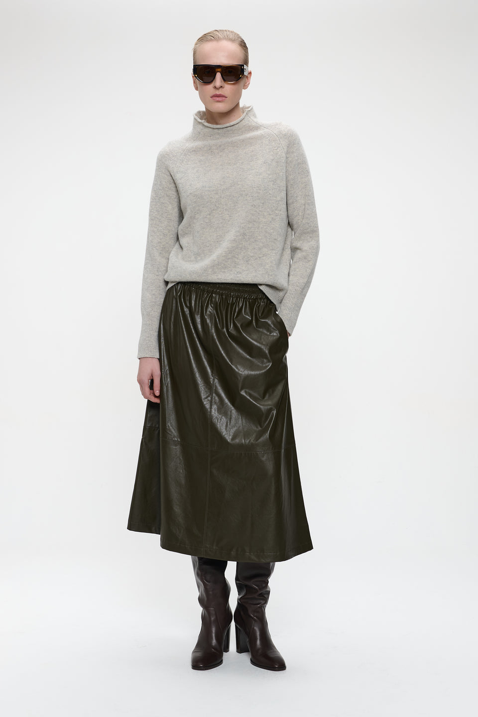 Nitty eco leather skirt Nitty eco leather skirt | Army