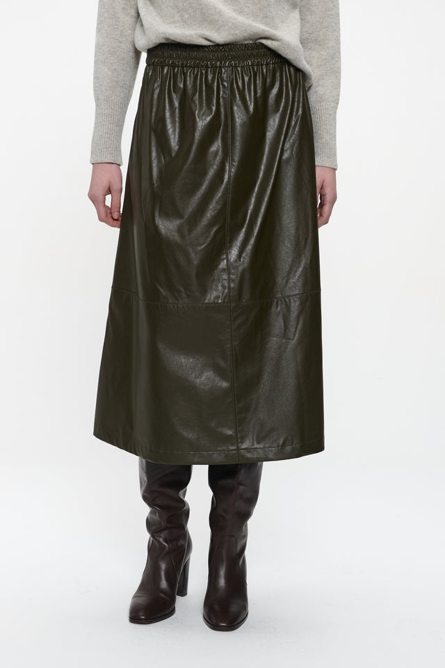 Nitty eco leather skirt Nitty eco leather skirt | Army