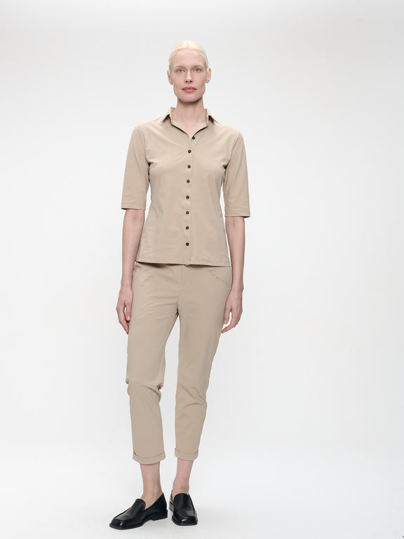 Blouse Betty Easy Wear Technical Jersey | Sand
