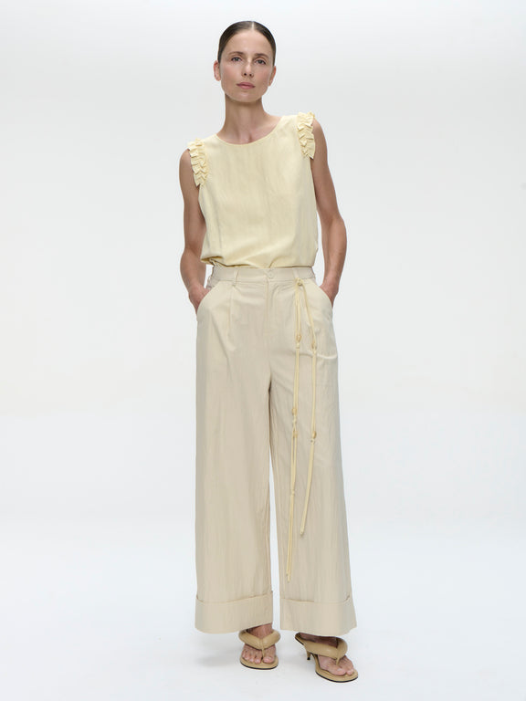 Masako viscose mix top | Yellow