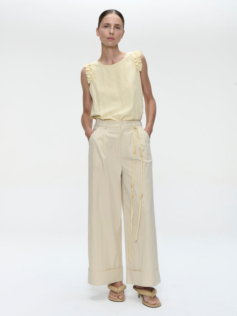 Masako viscose mix top | Yellow