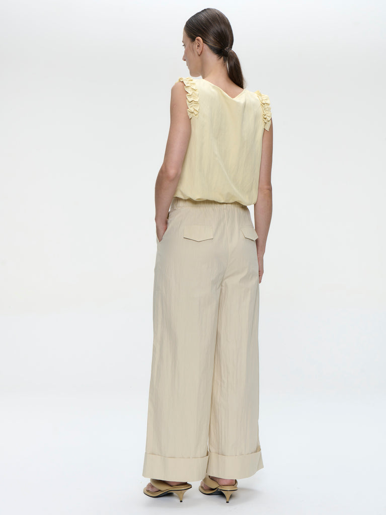 Masako viscose mix top | Yellow