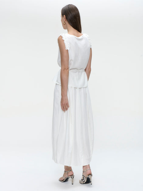 Masako viscose mix top | White