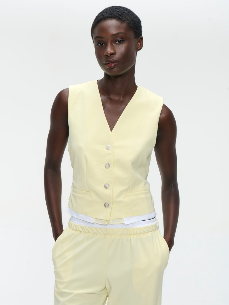 Kay structure tech jersey vest | Yellow