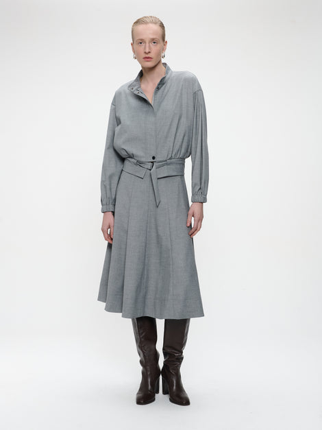 Mishele viscose skirt | Light grey