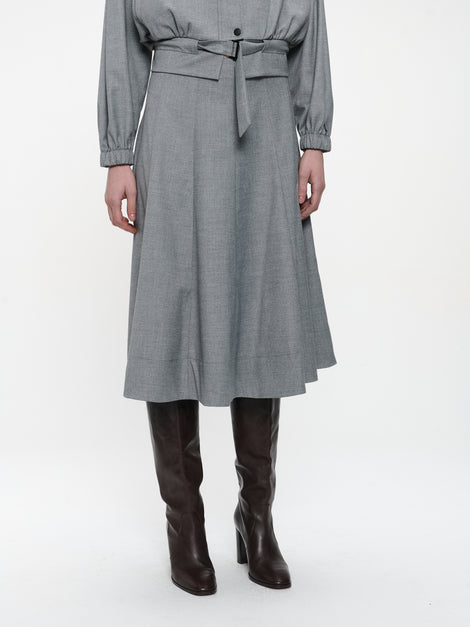 Mishele viscose skirt | Light grey