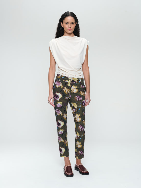 Nelly stretch technical jersey top | Light Sand