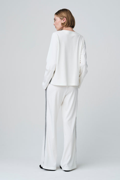 Lucifero pants soft Punto Milano jersey | Panna