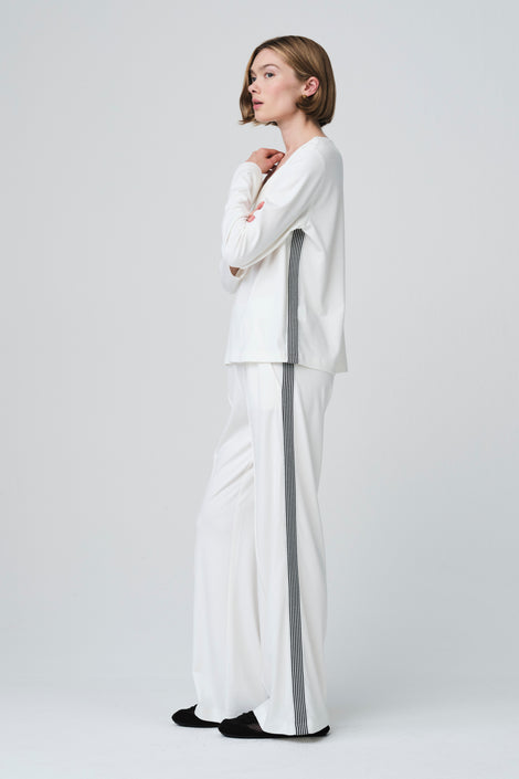 Lucifero pants soft Punto Milano jersey | Panna
