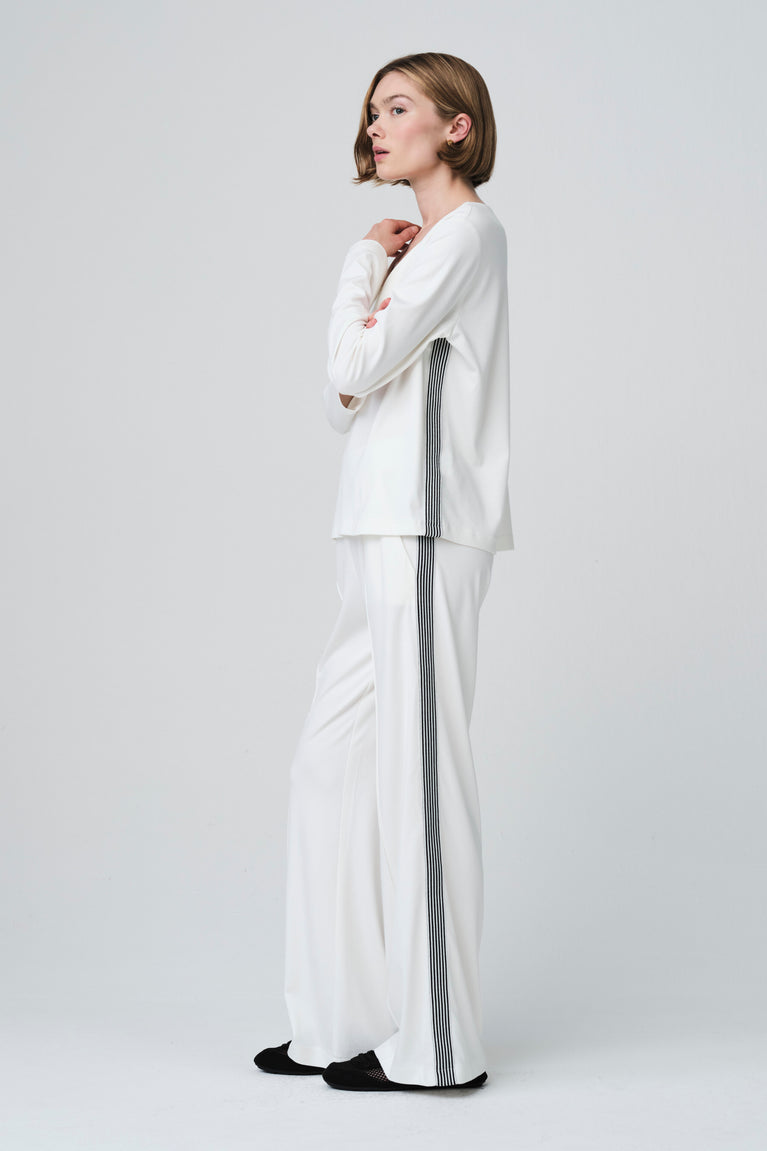 Lucifero pants soft Punto Milano jersey | Panna