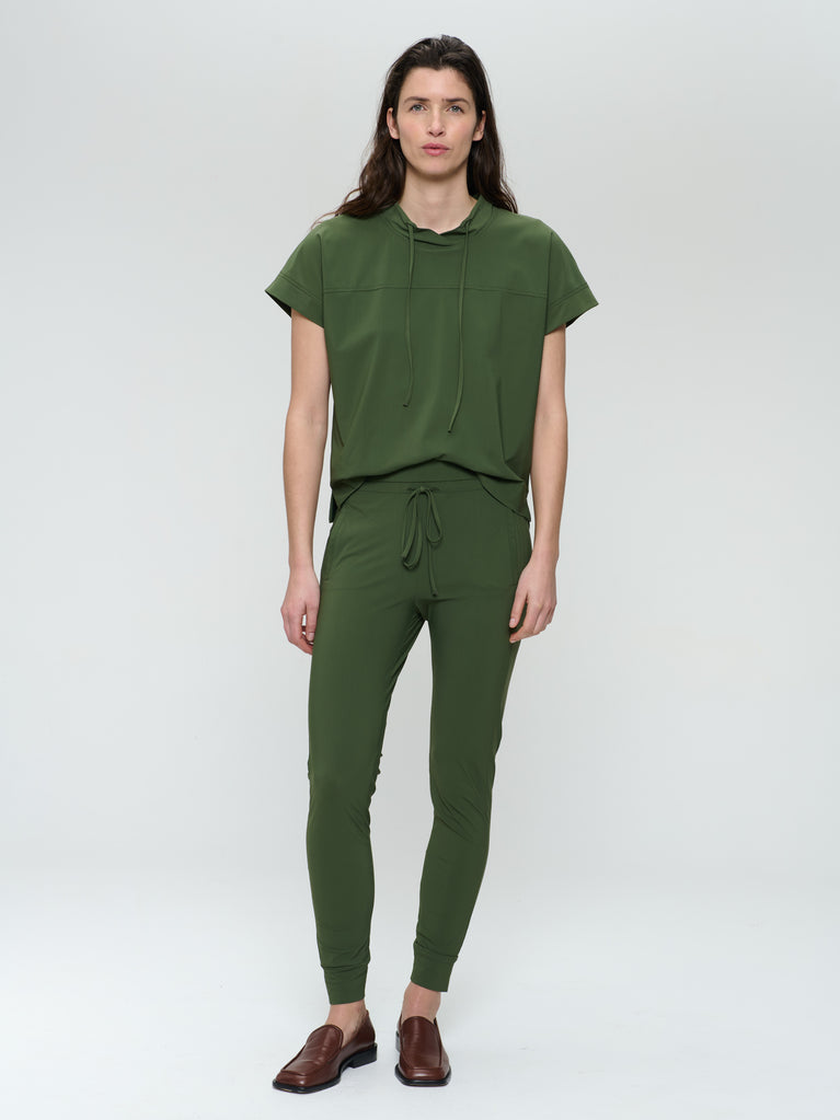 John stretch technical jersey pants | Oliva green