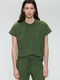 Lucca stretch technical jersey top | Oliva green