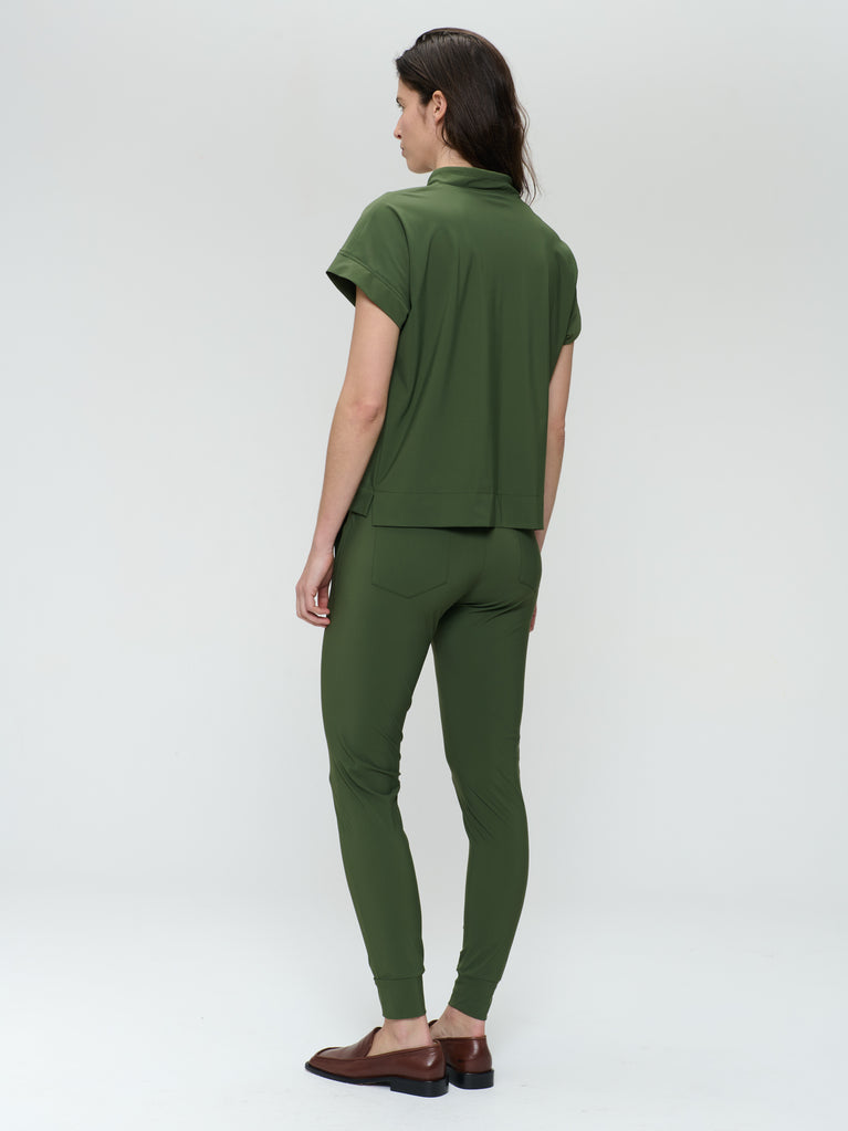 John stretch technical jersey pants | Oliva green