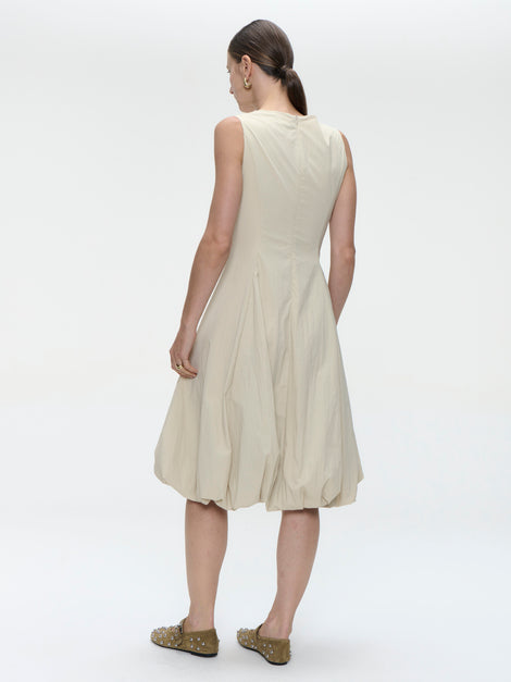 Satomi taffeta dress | Beige