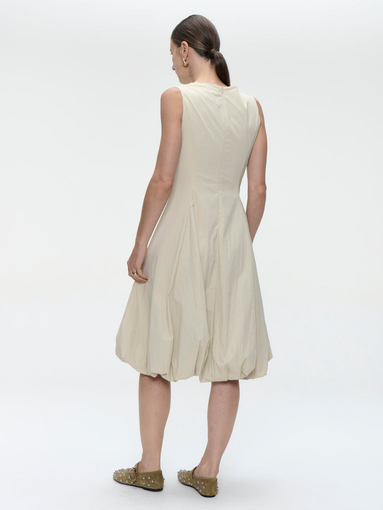 Satomi taffeta dress | Beige