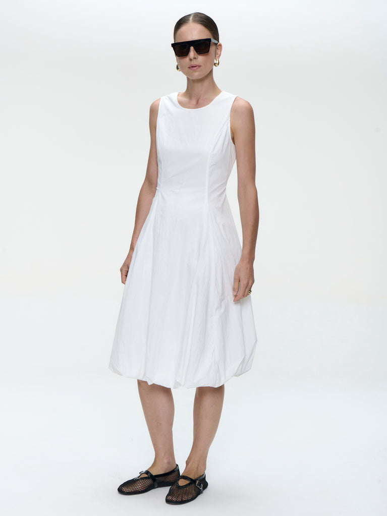 Satomi taffeta dress | White