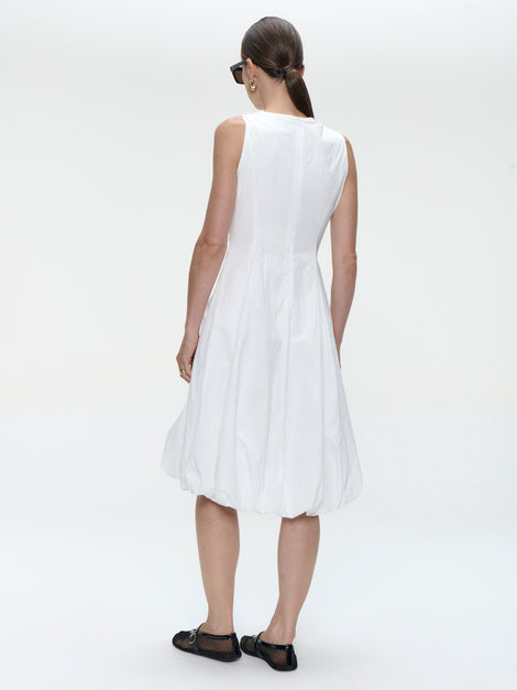 Satomi taffeta dress | White