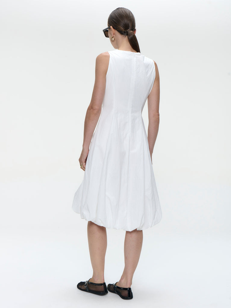 Satomi taffeta dress | White