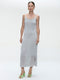 Knit Viscose lurex Dress E23107R | Silver