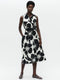 Anita flower print poplin dress | Black