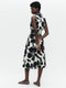 Anita flower print poplin dress | Black