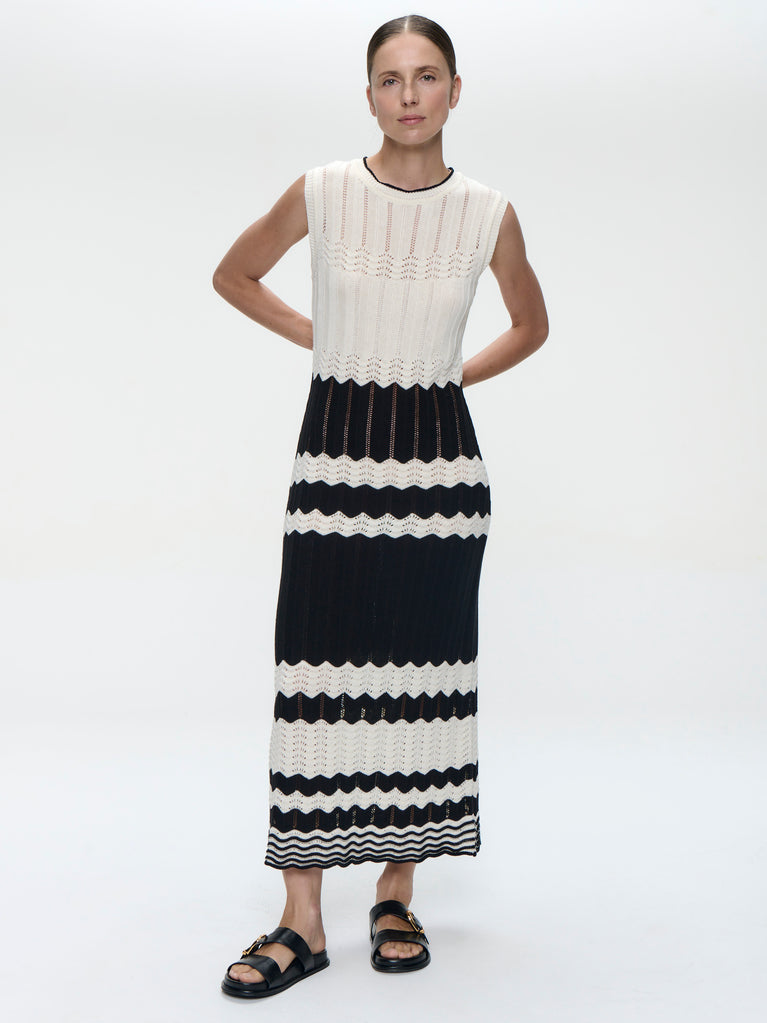 Dress cotton E23123 | Off White