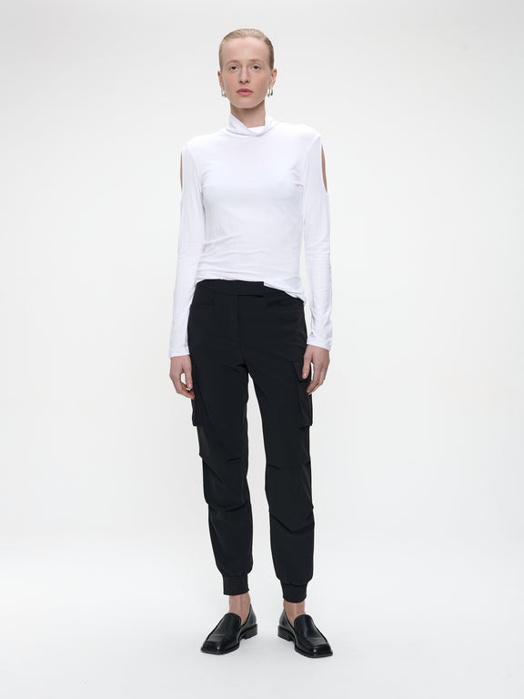 Marita pants brush tech jersey | Black