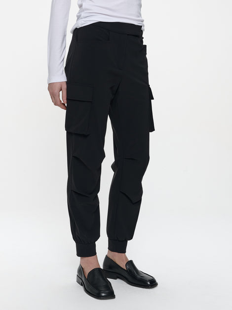 Marita pants brush tech jersey | Black