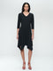 Caro LS stretch technical jersey dress | Black