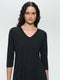 Caro LS stretch technical jersey dress | Black