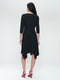 Caro LS stretch technical jersey dress | Black