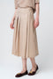 Poplin dubbel mid skirt | Sabbia