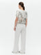 Remi printed silk viscose top | Grey