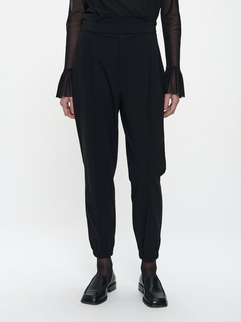 Lori stretch technical jersey pants | Black