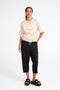 Gia stretch viscose top | Ecru