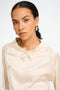 Gia stretch viscose top | Ecru