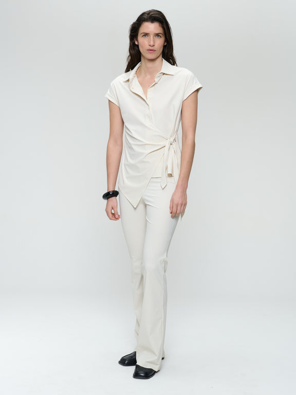 Eliya stretch technical jersey pants | Light Sand