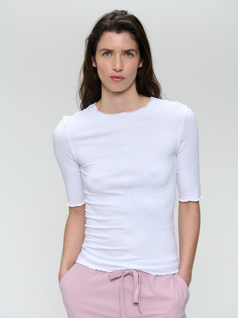 Jordan stretch viscose top | White