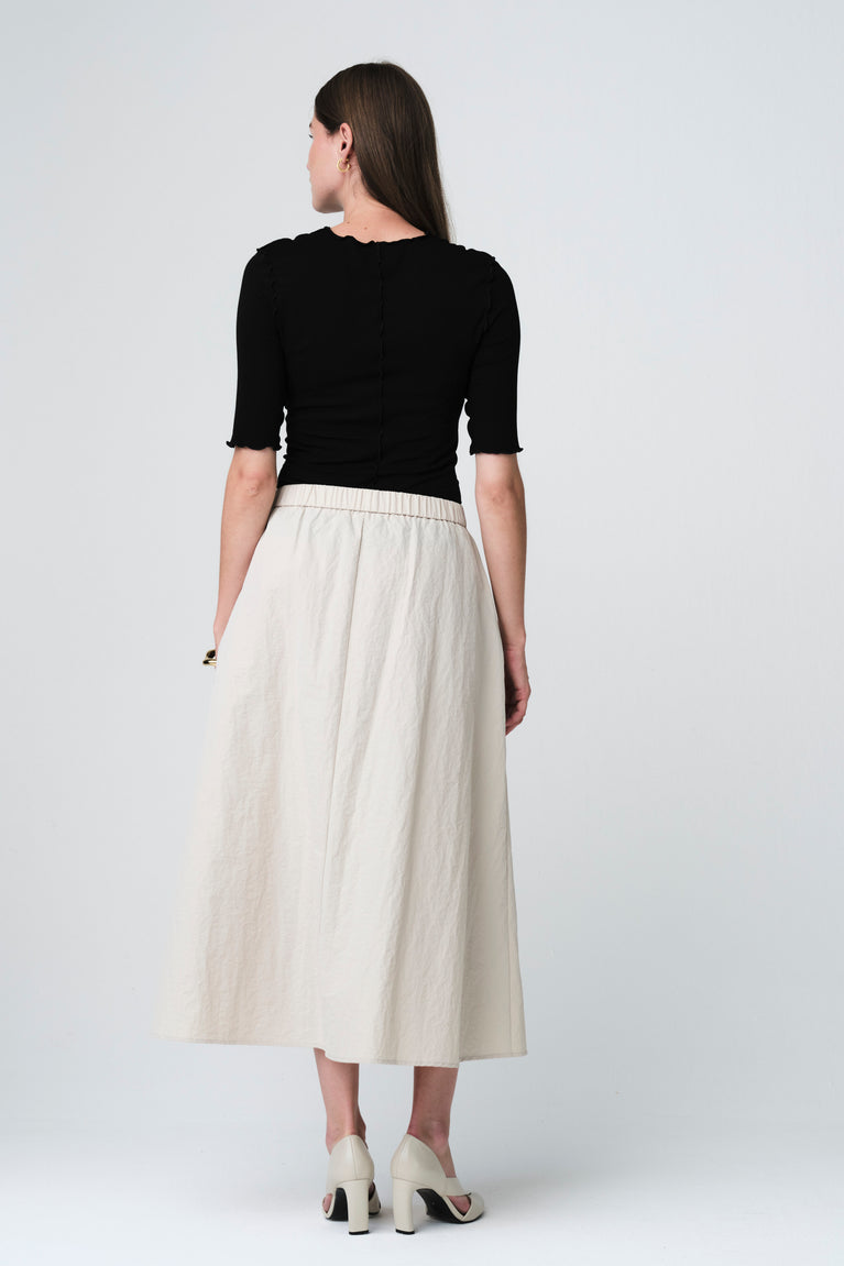 Jordan stretch viscose top | Black