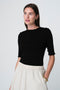 Jordan stretch viscose top | Black