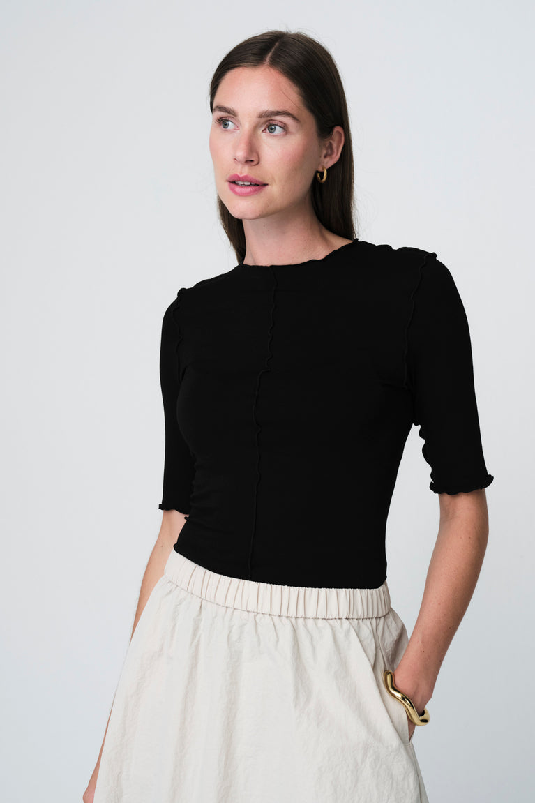 Jordan stretch viscose top | Black