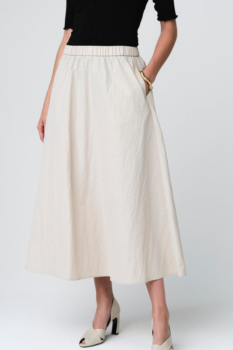 Haruna taffeta skirt | Light Grey