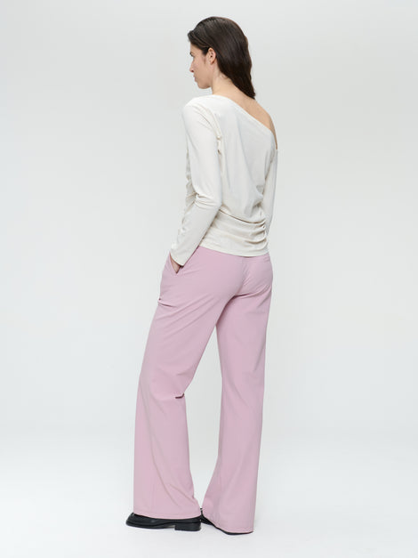 Lidia stretch technical jersey top | Light Sand