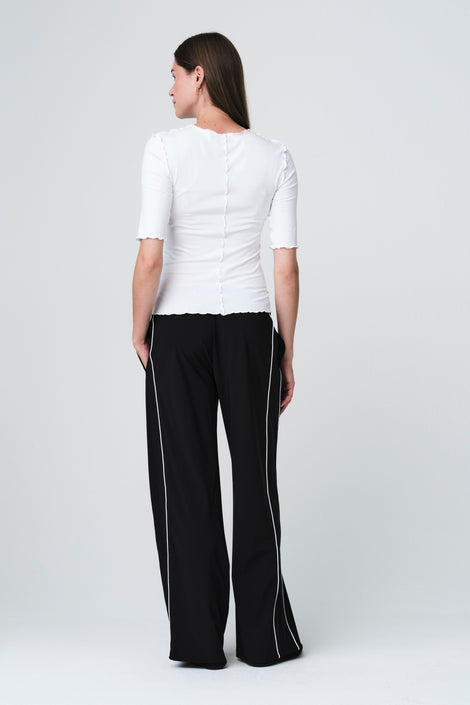 Jordan stretch viscose top | White