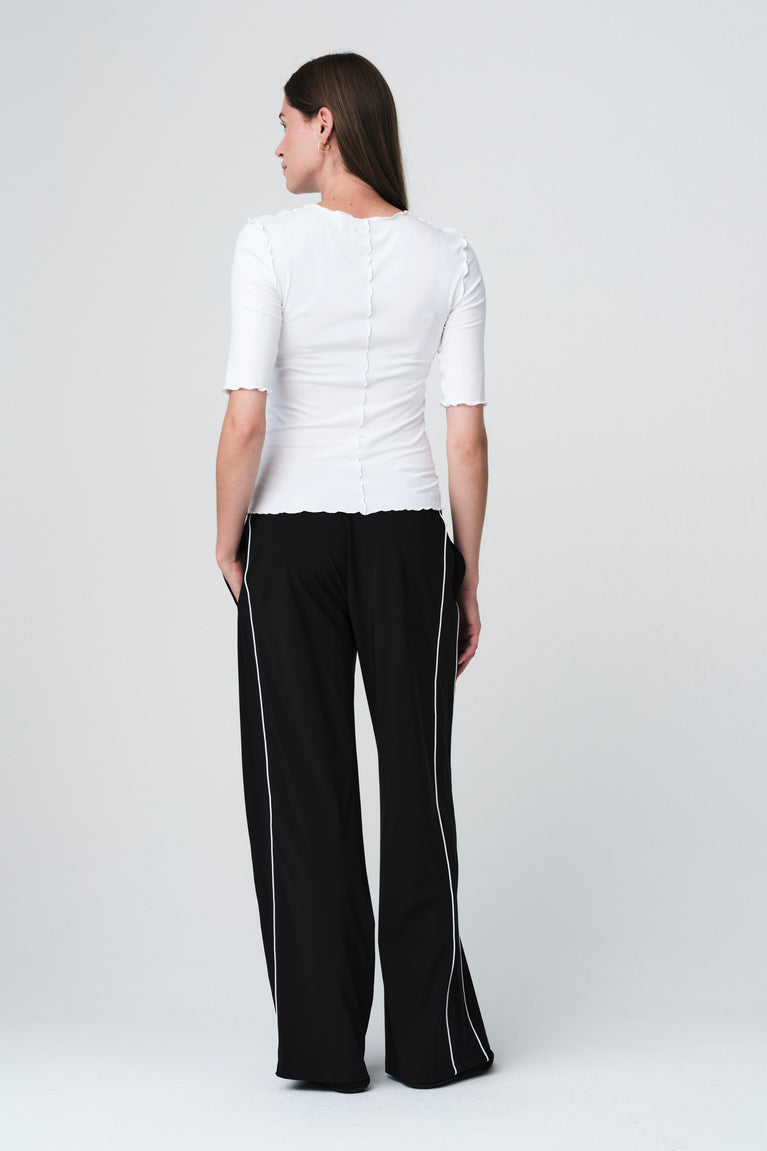 Jordan stretch viscose top | White